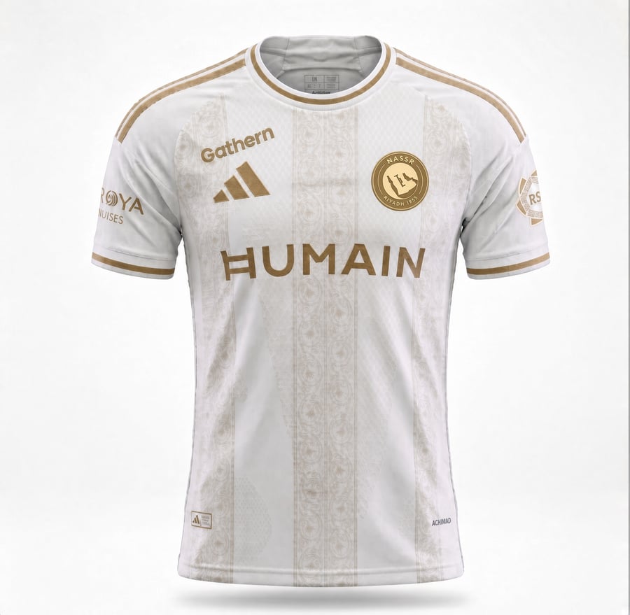 النصر الثالث 26/27 نسخة اللاعبين مع الرعايات و شعار الدوري