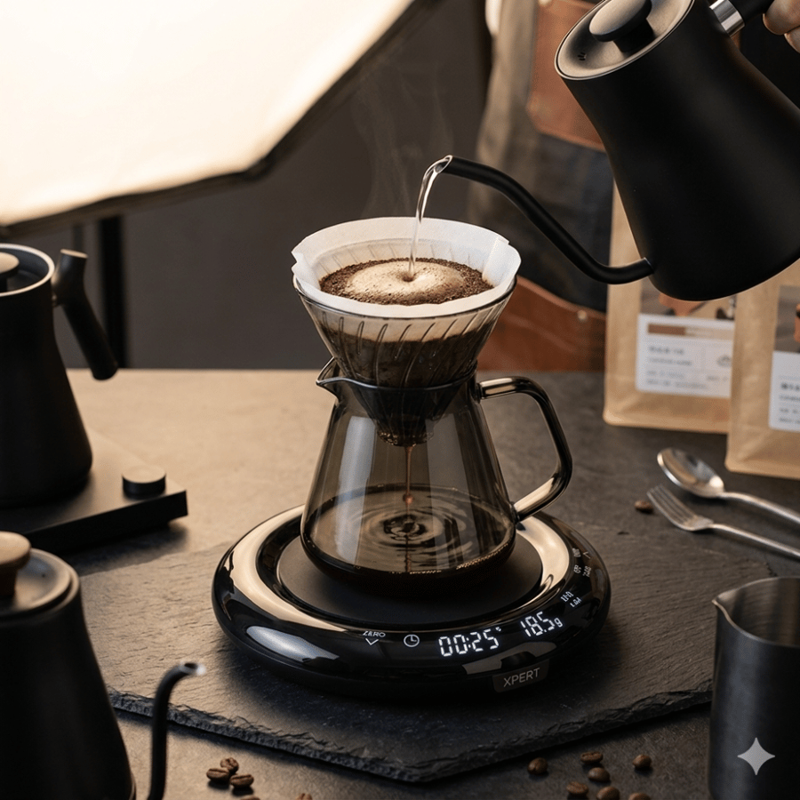 ميزان قهوة دائري عالي الدقة , مع مؤقت | Coffee Scale 0.1g/2kg