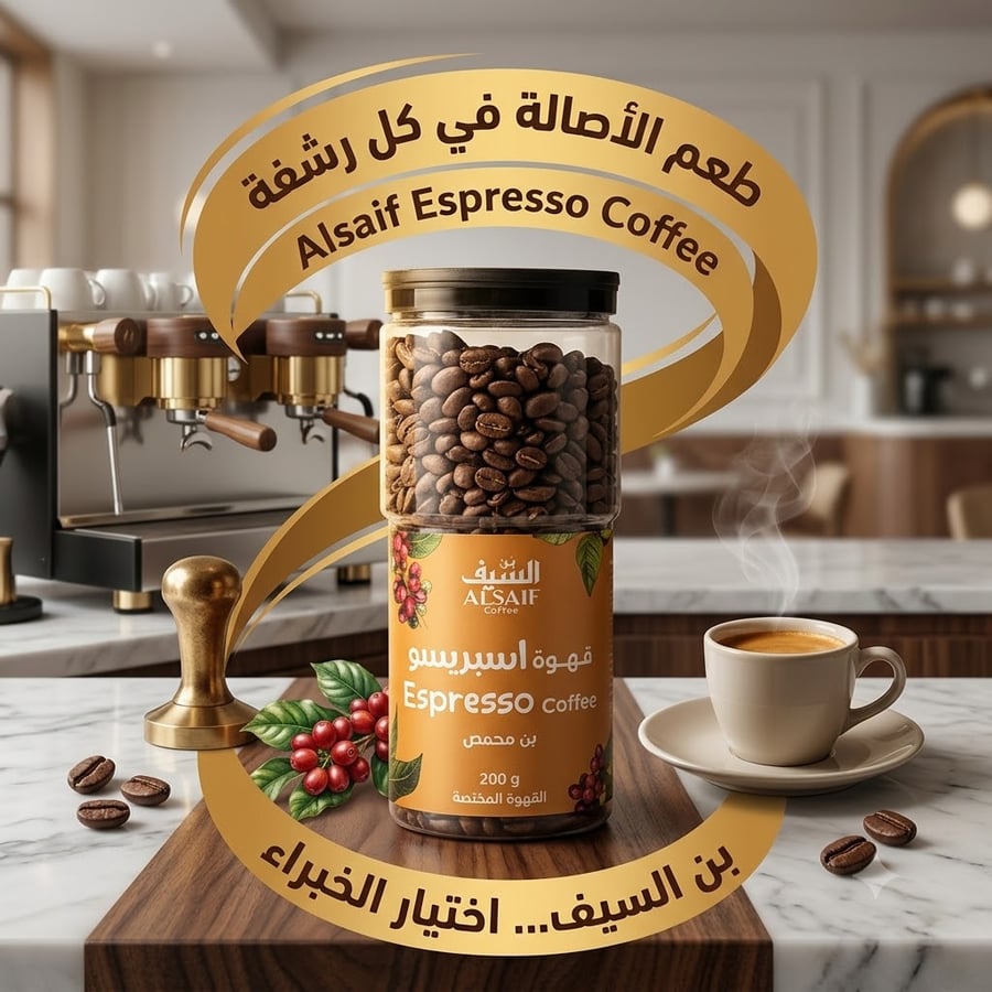 قهوه اسبريسو بن محمص 200 جرام