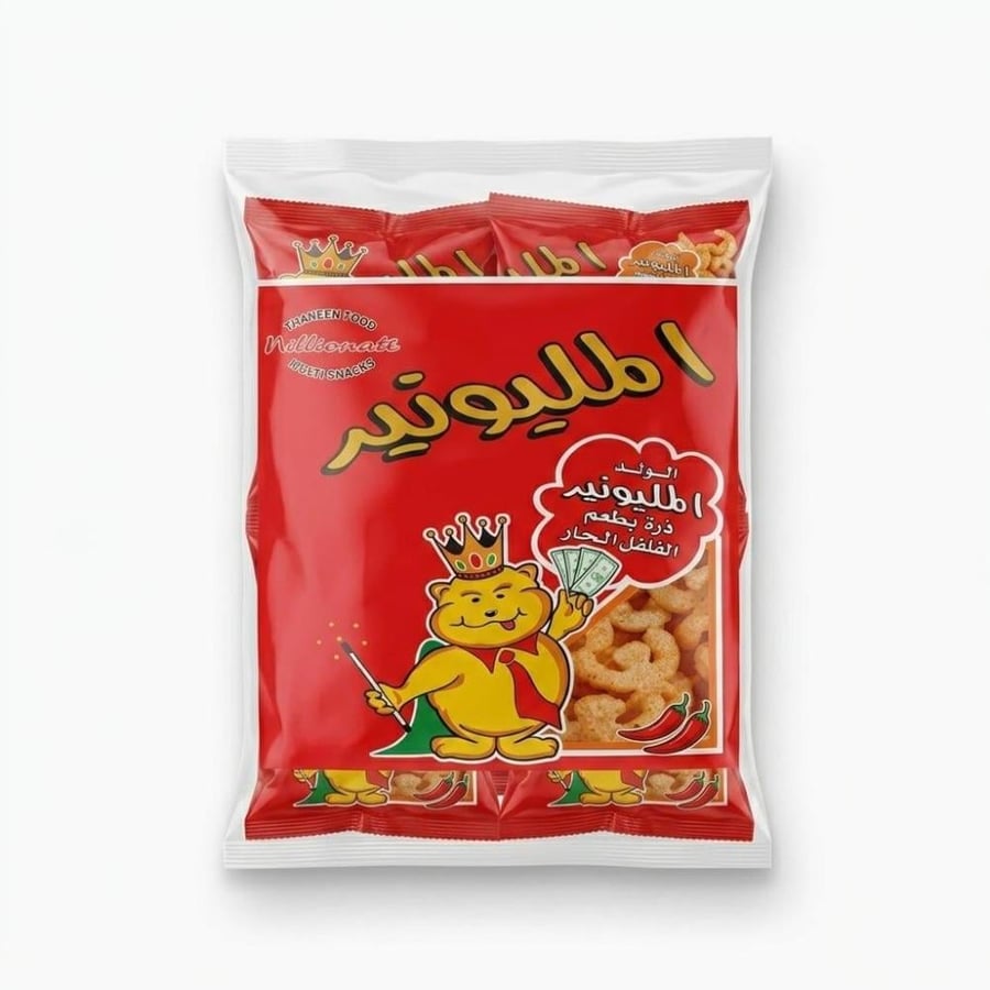 عرض6كيس الولد المليونير ذرة بطعم الفلفل الحار
