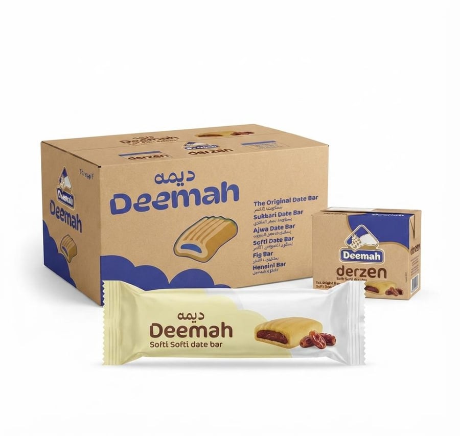كرتون بسكويت ديمه سوفتي بالتمر Deemah Softi 12 علبة * 16 حبة * 21 جم