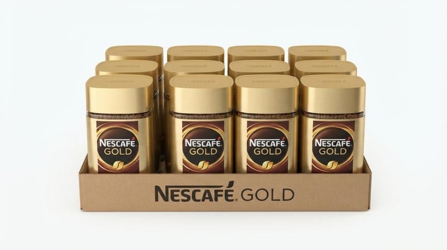 كرتون قهوة سريع التحضير نسكافيه جولد Nescafé Gold بالعدد 12 علبة * 47.5 جم