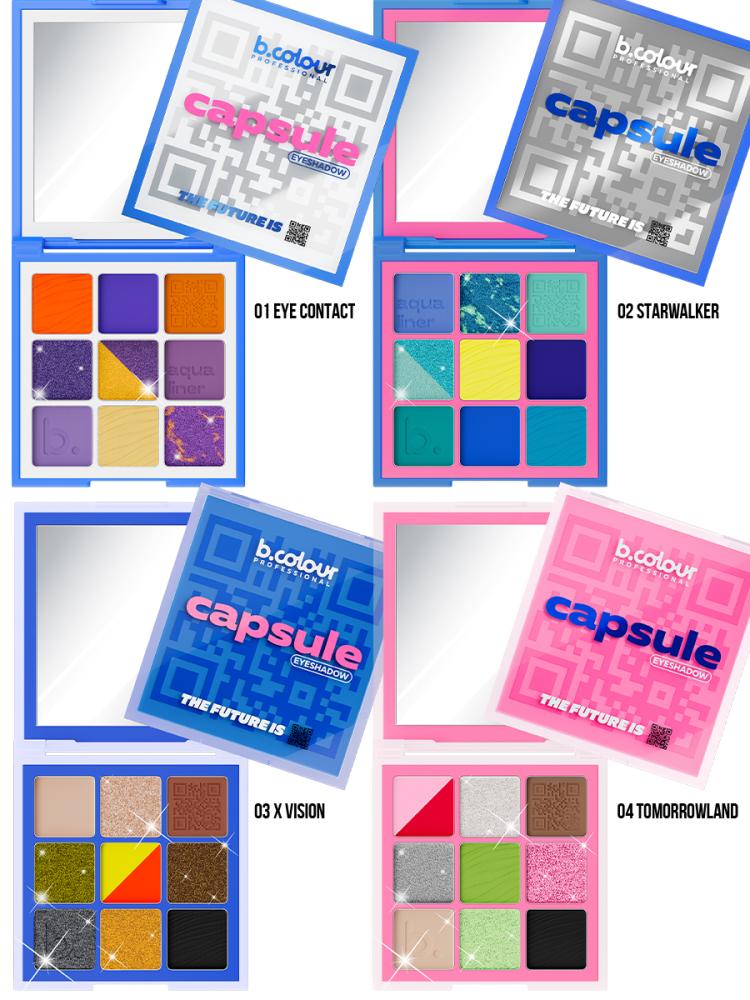 Be Color Capsule Eyeshadow Palette, 9 pieces × 1 gram