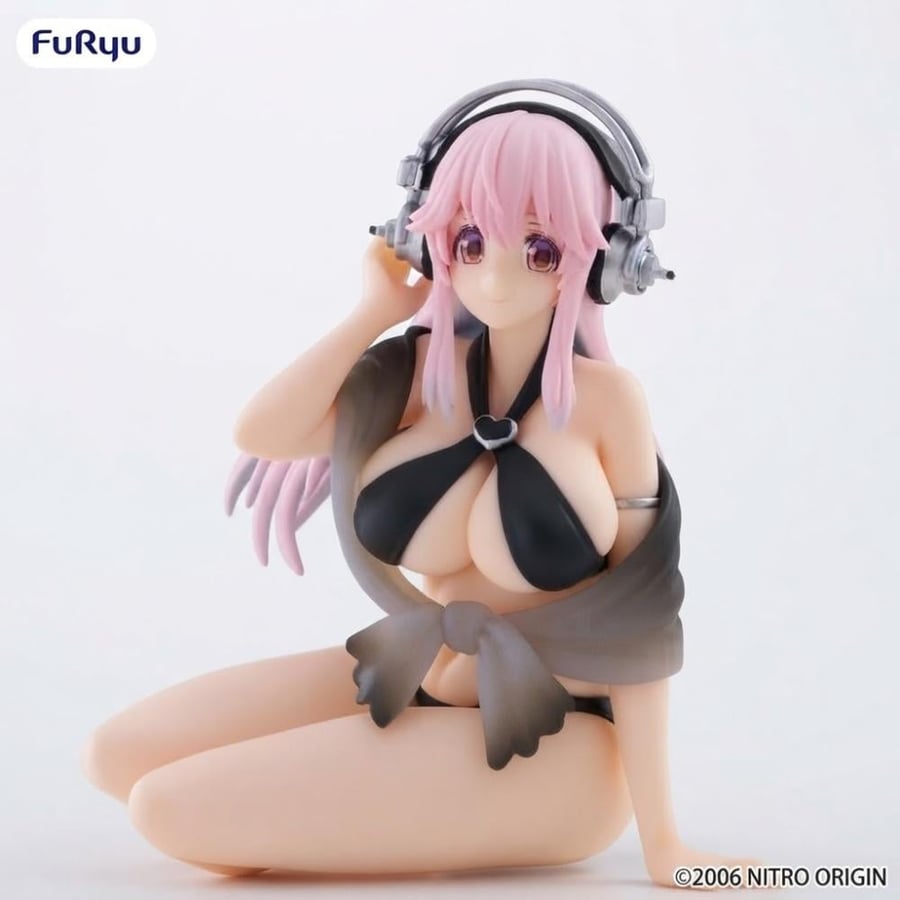 SoniComi (Super Sonico) - Sonico - Noodle Stopper Figure - Black Bikini ver. (FuRyu)
