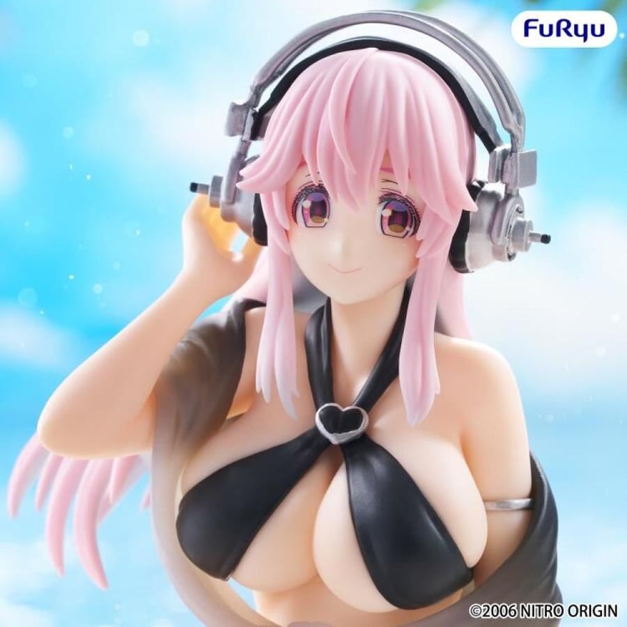 SoniComi (Super Sonico) - Sonico - Noodle Stopper Figure - Black Bikini ver. (FuRyu)