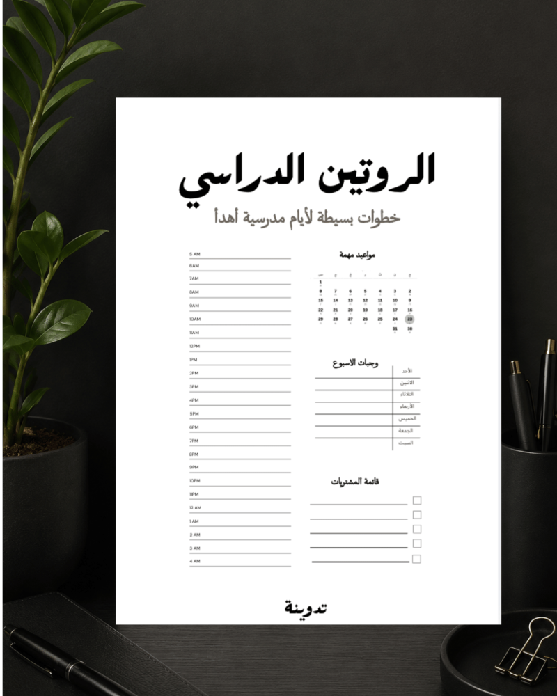 روتين الأم المدرسي