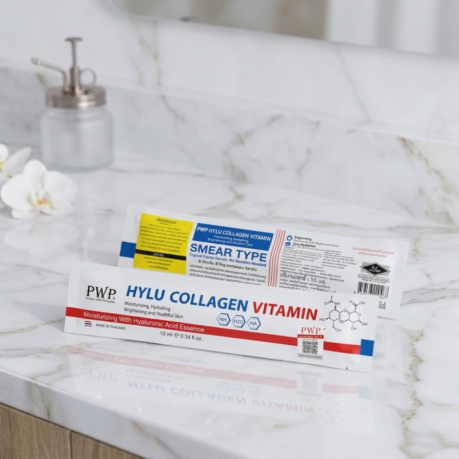 HiLo Collagen Serum for hydration and brightening with Thai hyaluronic acid formula