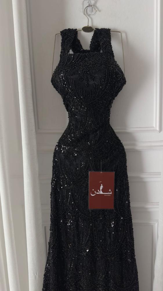 فستان سهره اسود طويل