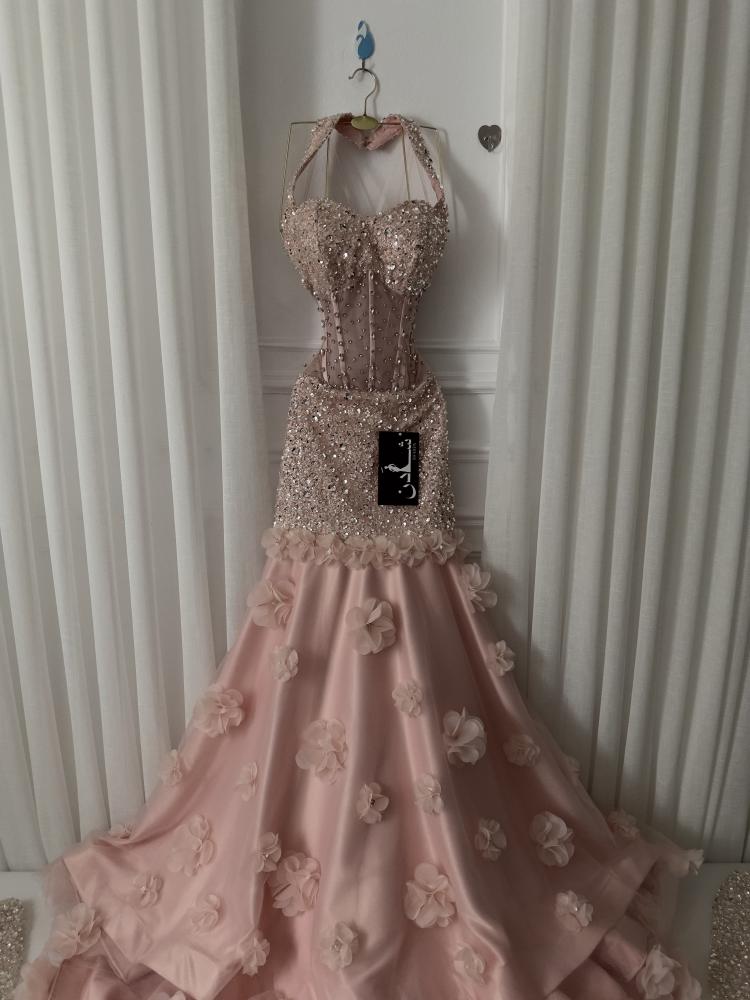 فستان سهره وردي مورد