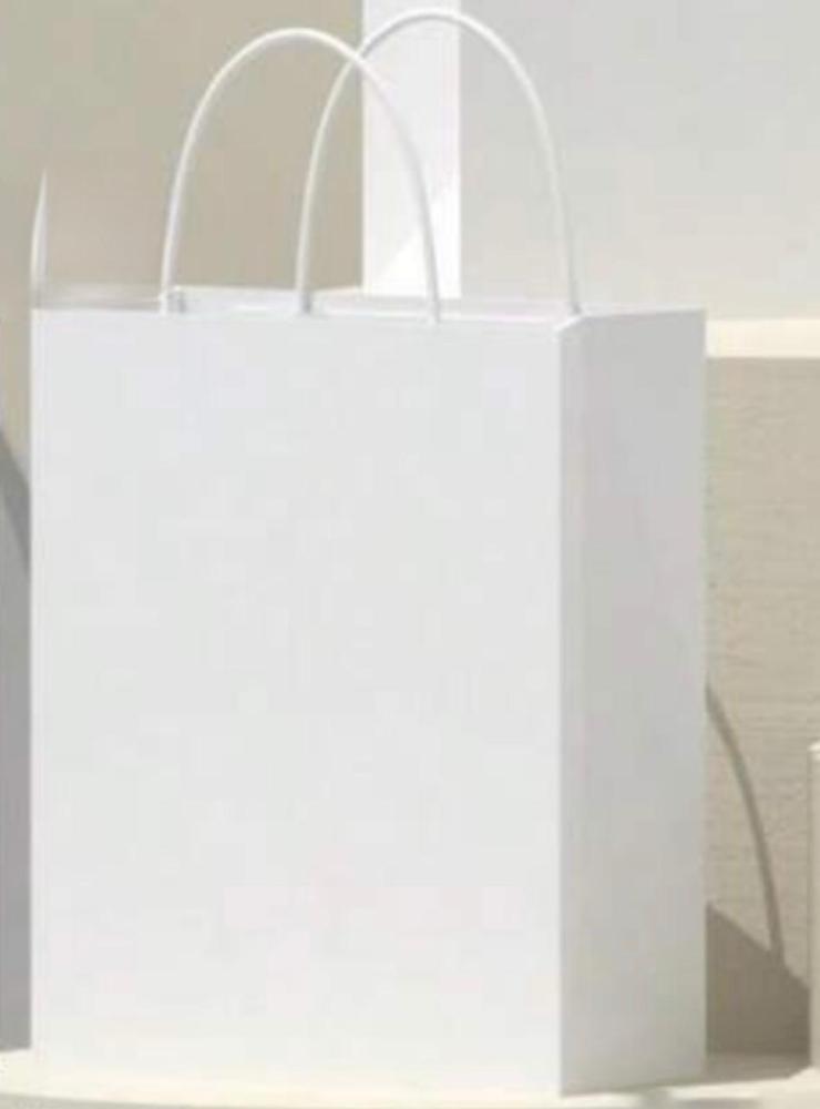 كيس هدايا ابيض كبير المقاس 32*26