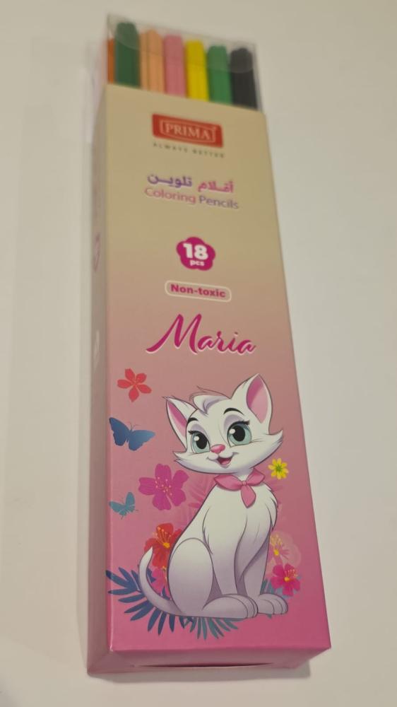بكت اقلام تلوين بشخصيات مختلفة 18 لون PRIMA