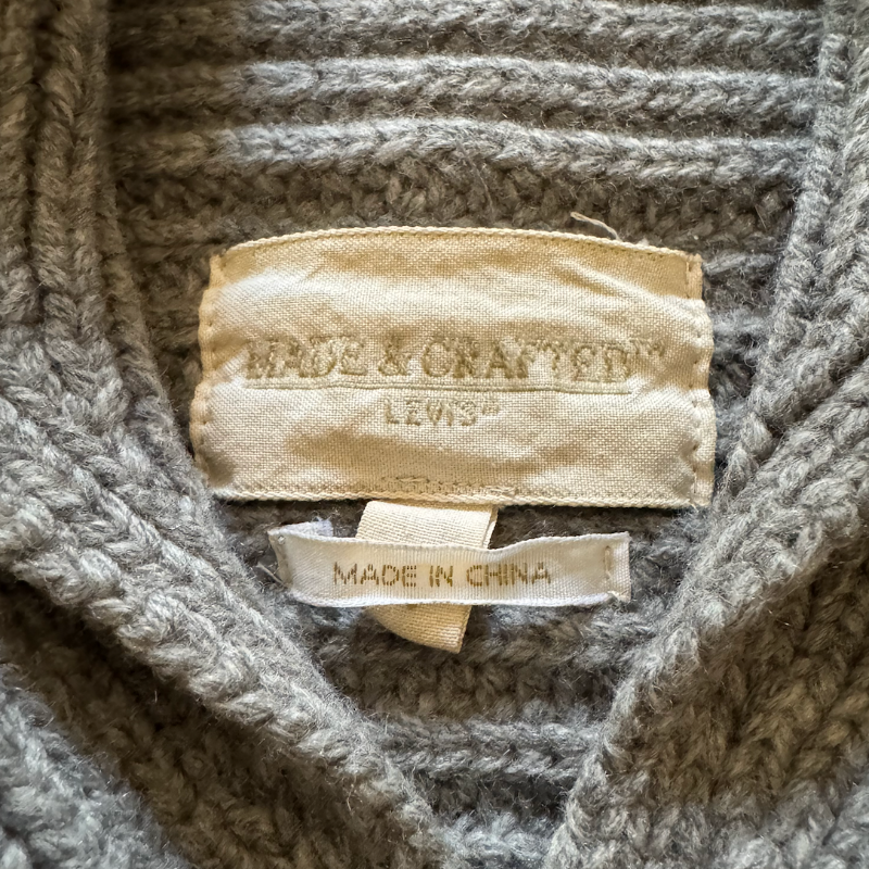 Levi's Made & Crafted Grey Wool and Cashmere cardigan