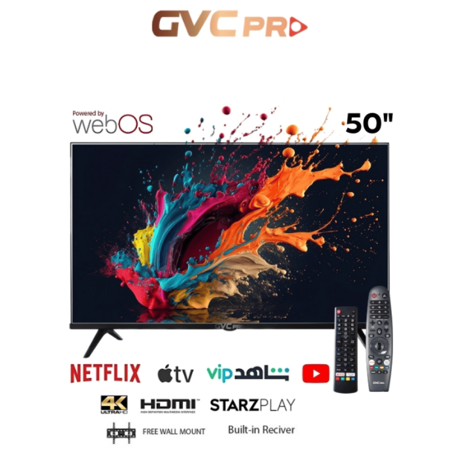 شاشة جي في سي برو 50 بوصة , GVC-50WS7100 - 4K webOs                                                                                                                                                                             يباع سريعًا