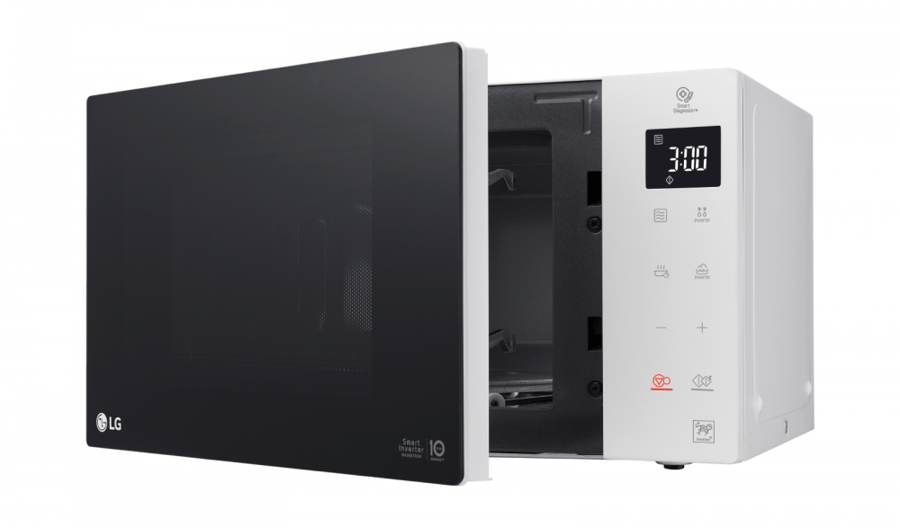 ميكرويف LG، 25 لتر، أبيض، بدون شواية - موديل MS2535GISW