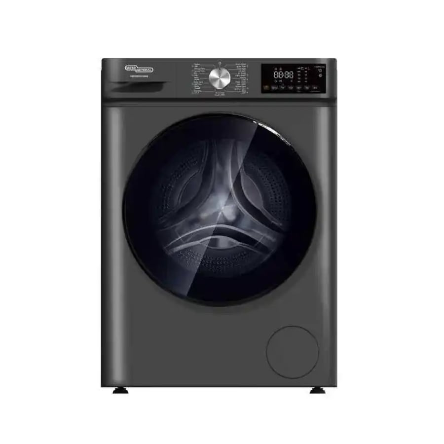 غسالة سوبر جنرال حراري 10 كجم/6 كجم مع برنامج غسيل وتجفيف متعدد، موديل KSGWD10650CMBS