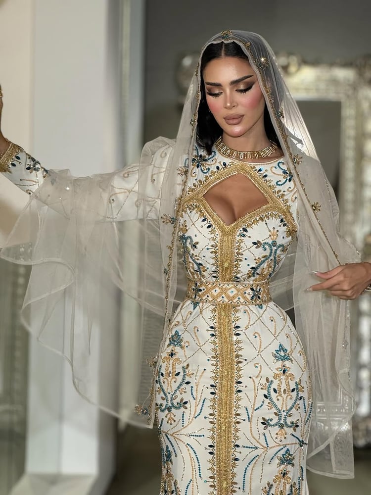 فستان قفطان سهرة فاخر