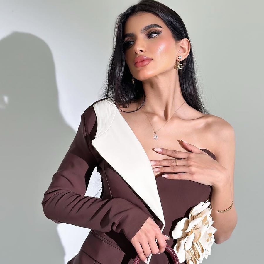 طقم سهرة عنابي أنيق