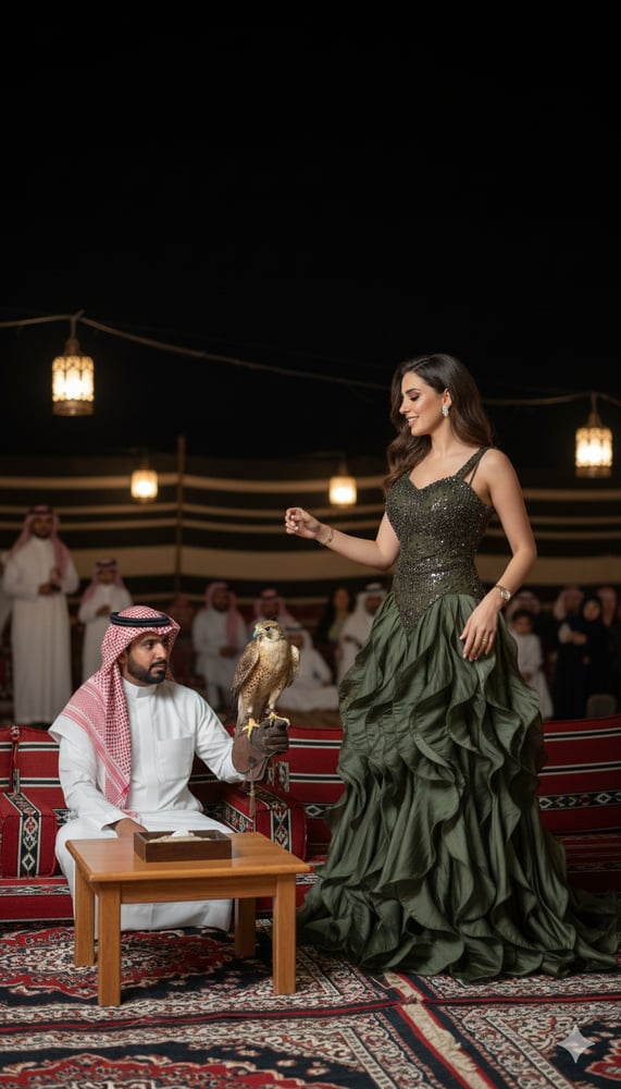 فستان سهرة كرنكر باربي وخرز