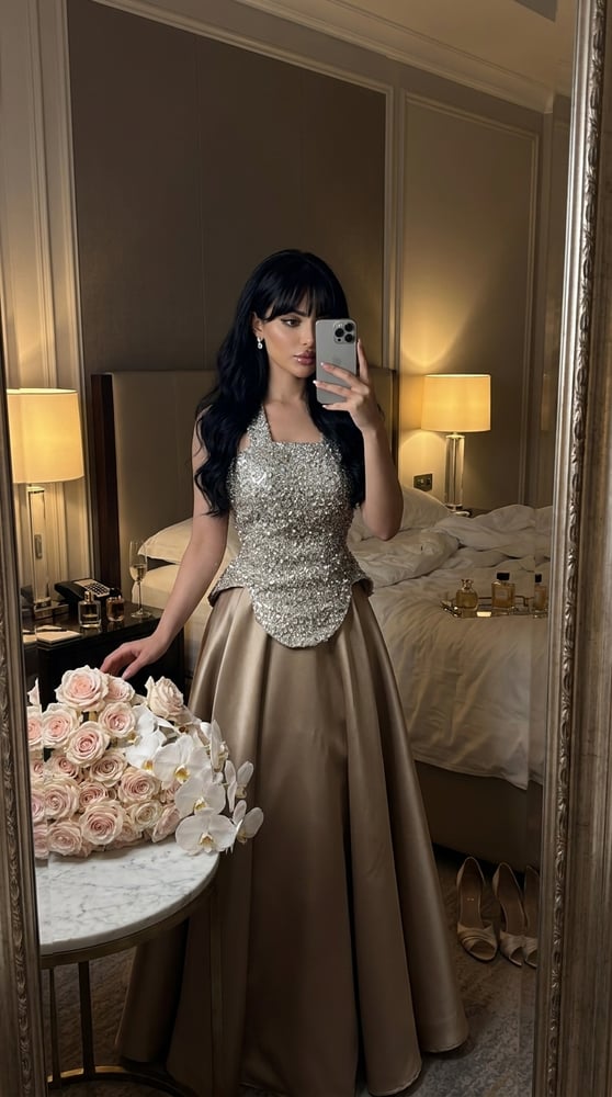 فستان سهرة كلاسيك مودرن فاخر