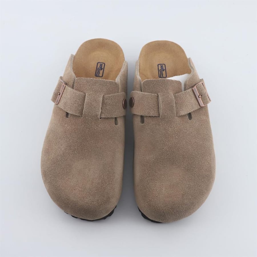 Birkenstock كلوق سويدي فاخر بتفصيل إبزيم أنيق