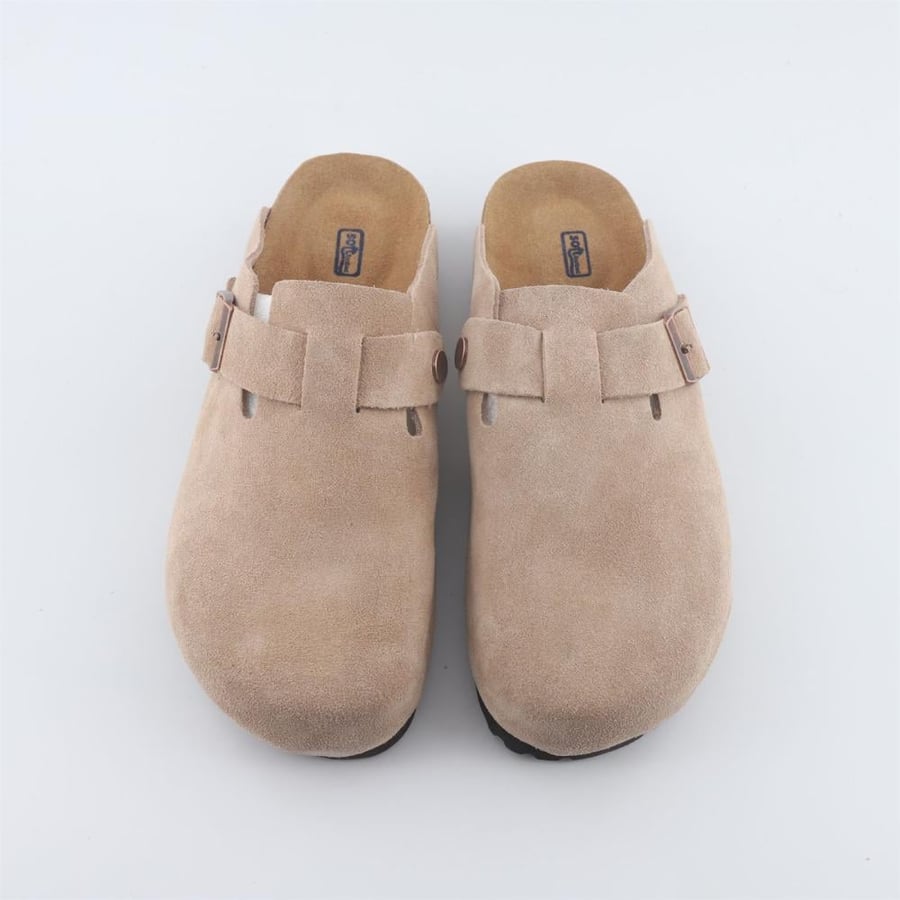 Birkenstock كلوق سويدي فاخر بتفصيل إبزيم أنيق
