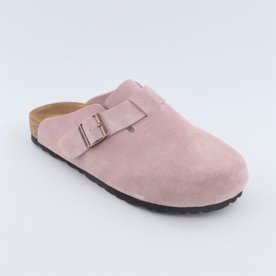 Birkenstock كلوق سويدي فاخر بتفصيل إبزيم أنيق