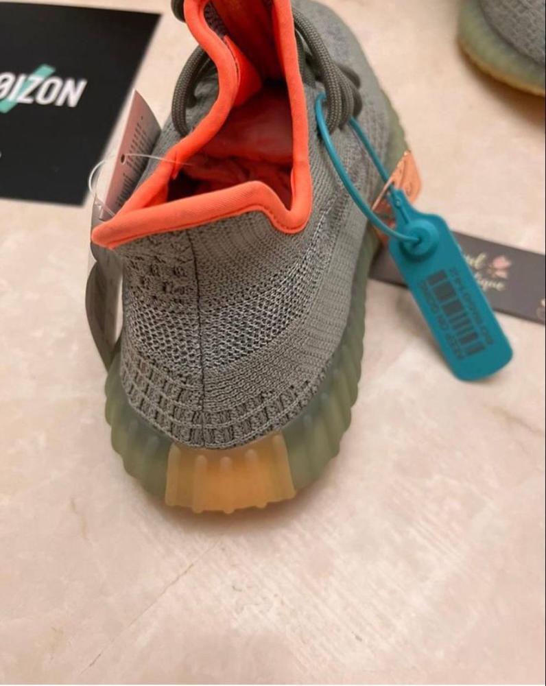 Yeezy x Adidas Boost 350 V2 Desert Sag Green/Grey Tricot Sneakers
