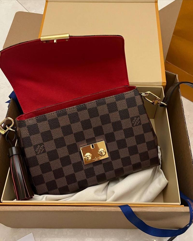 LV Damier Ebene Canvas Croisette Bag