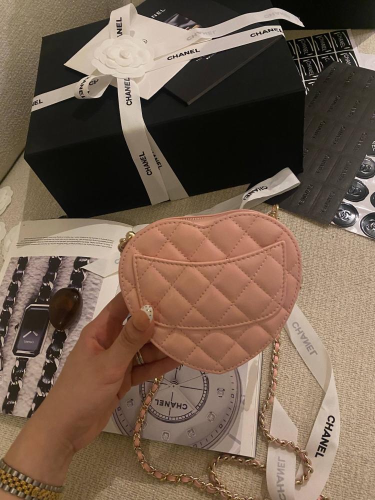 Chanel Heart Bag- Baby Pink