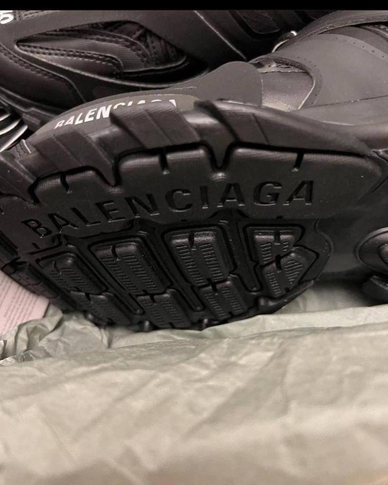 Balenciaga Multicolor Leather And Mesh Track Sneakers