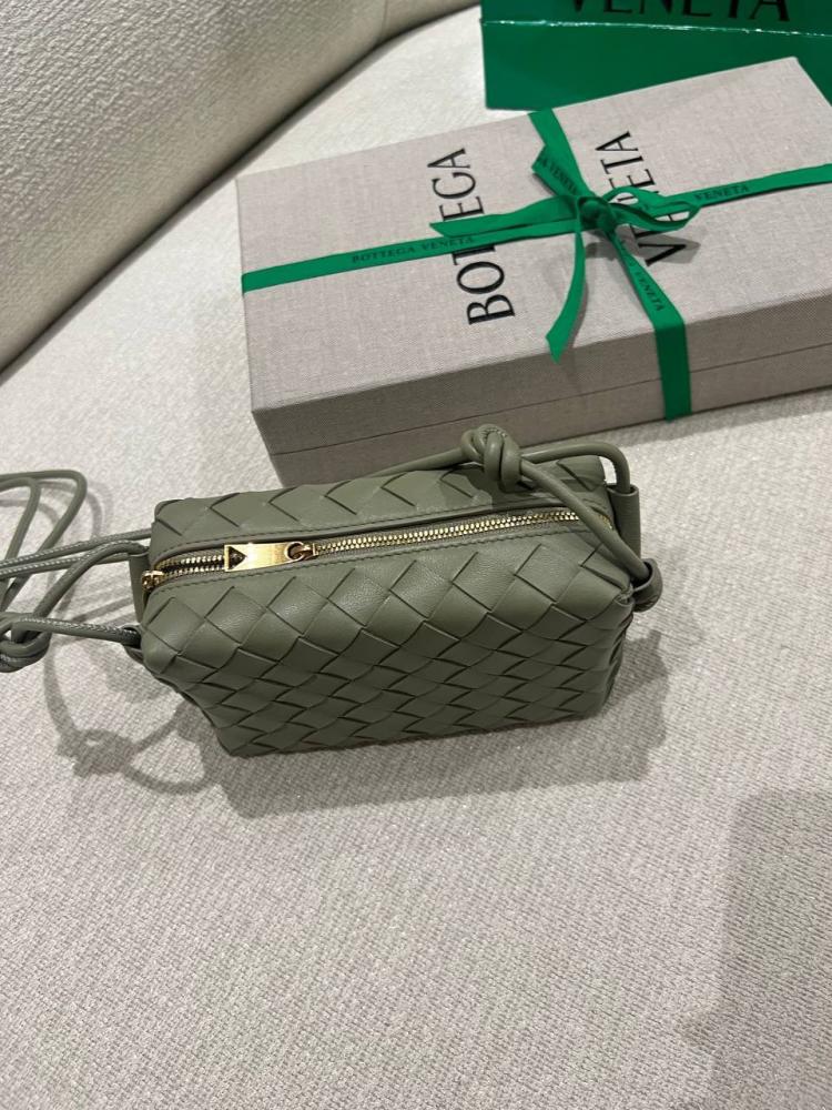 Botte Mini Cross Loop Camera Bag in Braided Leather