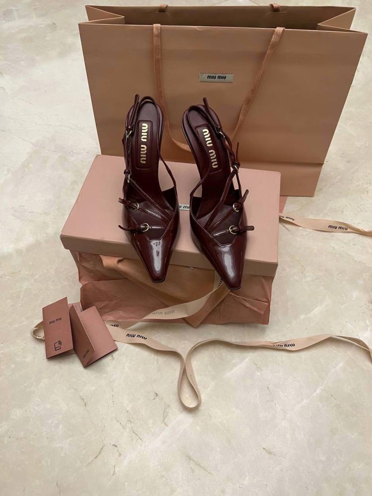 Burgundy Miumiu heels