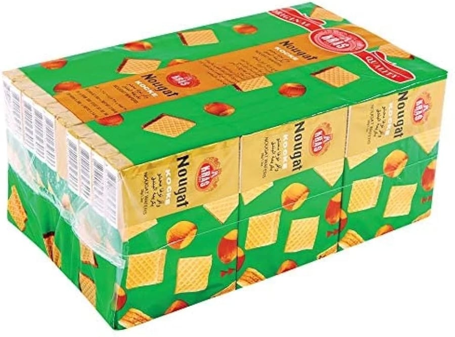 كراس نوقات كوك ويفر نوغا محشو بكريمة البندق 30*38 جم