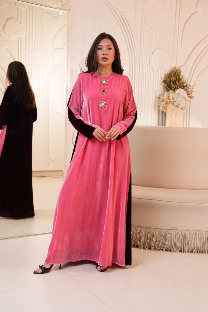 Jeweled Crest Velvet Dress