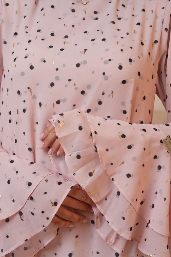 Midnight Polka Pink Dress