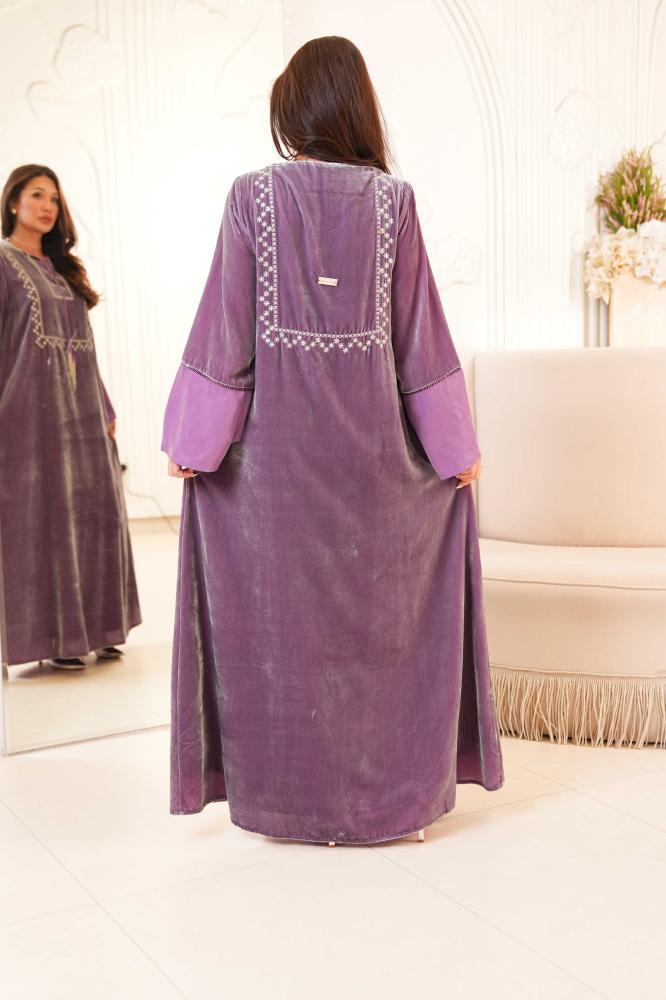 Lavender Velvet Tassel Caftan