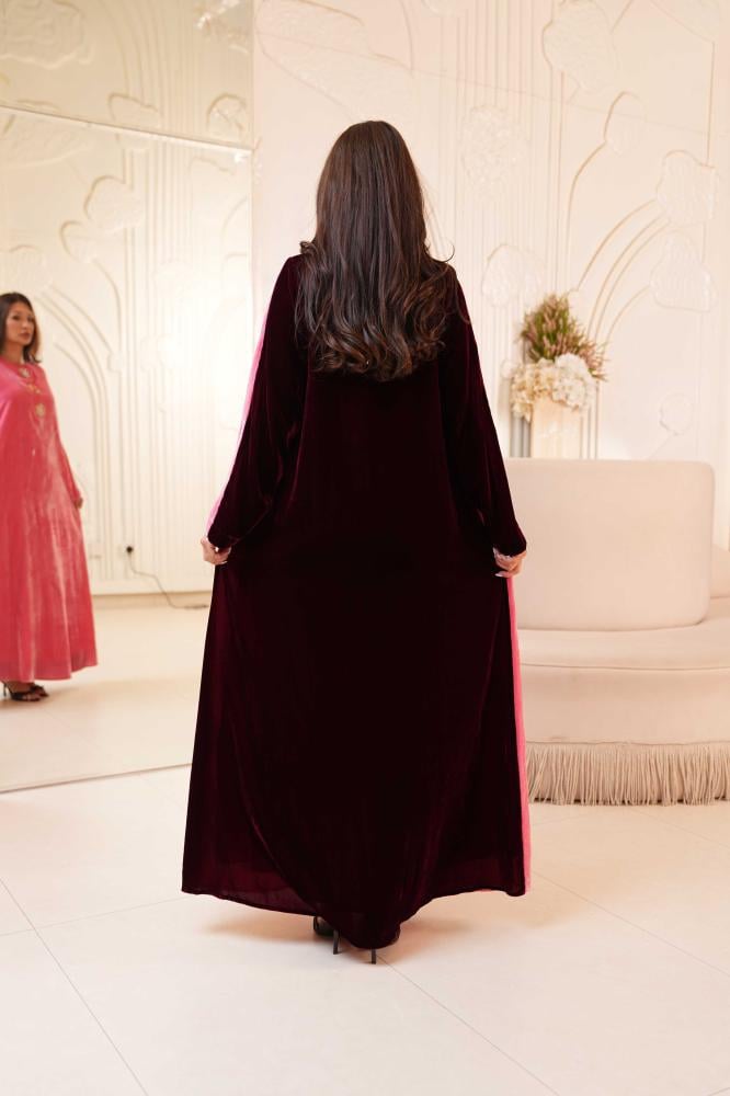 Jeweled Crest Velvet Dress