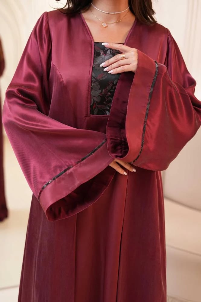 Maroon Silk Gown