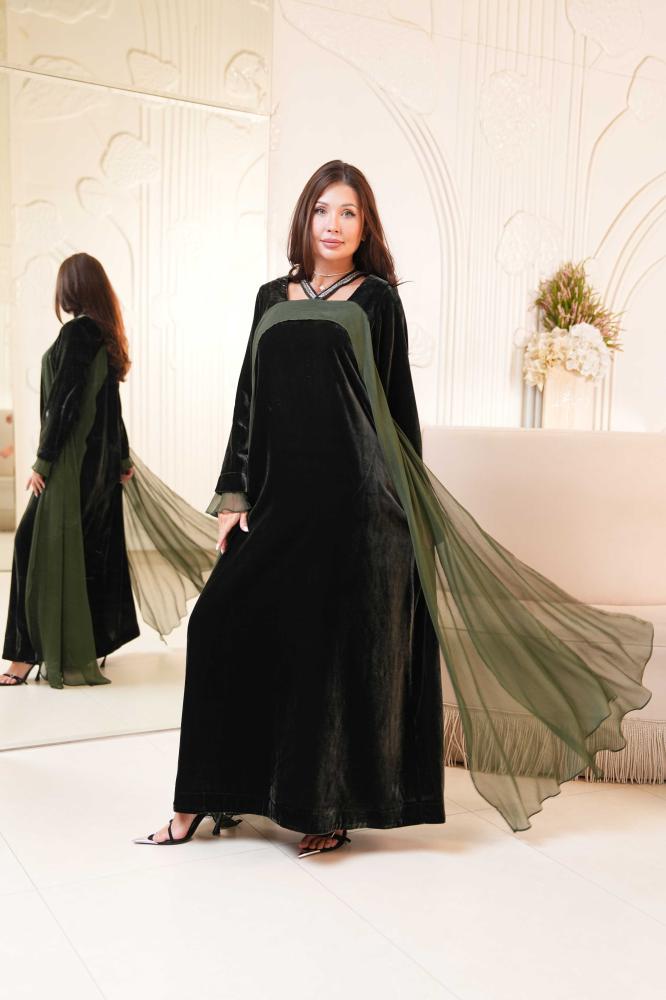 Cross-Neck Velvet Elegance