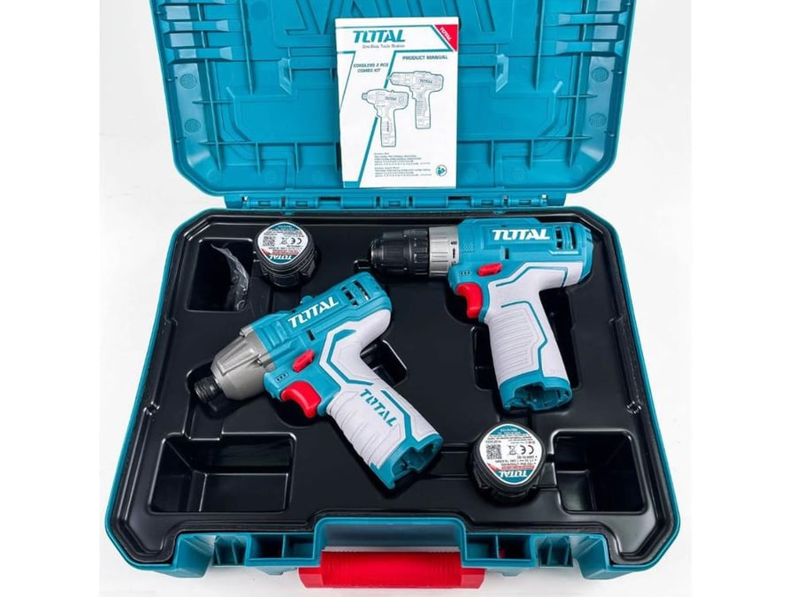 Battery drill set with screw driving drill 12V TKLI1201 Total