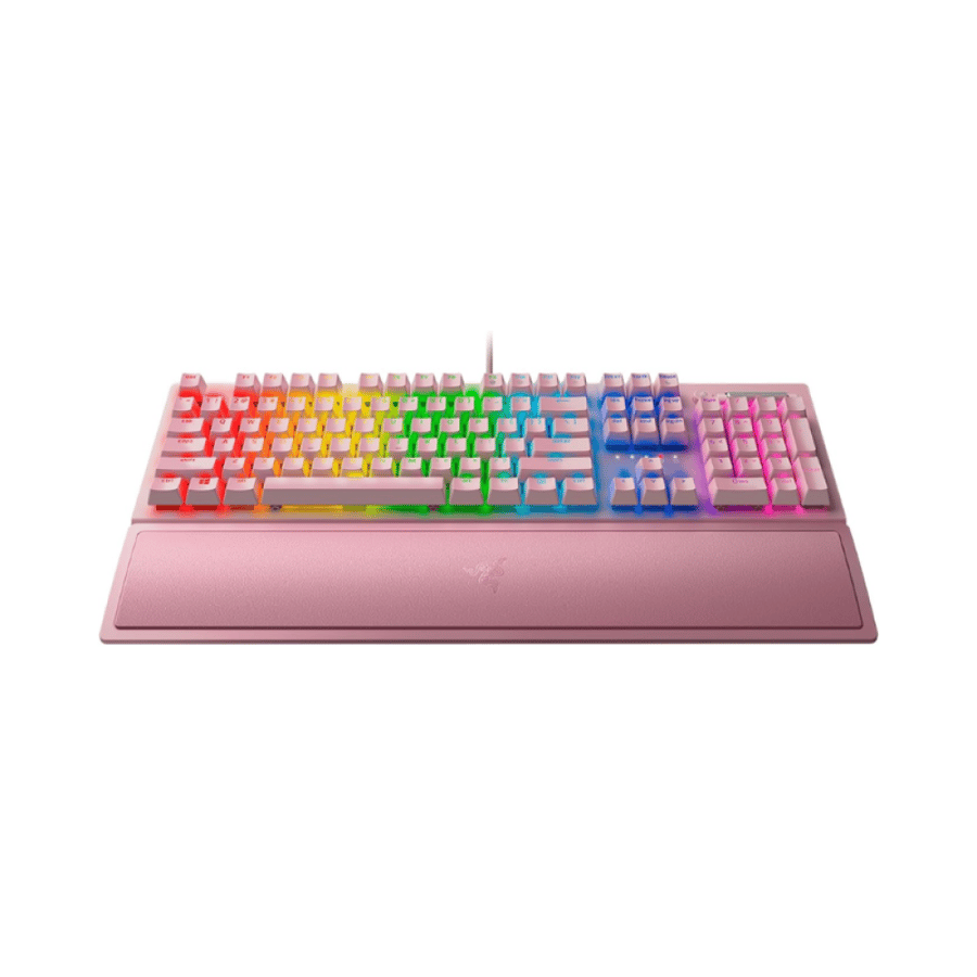 كيبورد ألعاب ريزر بلاكويدو V3 ميكانيكي RGB وردي - Green Switch