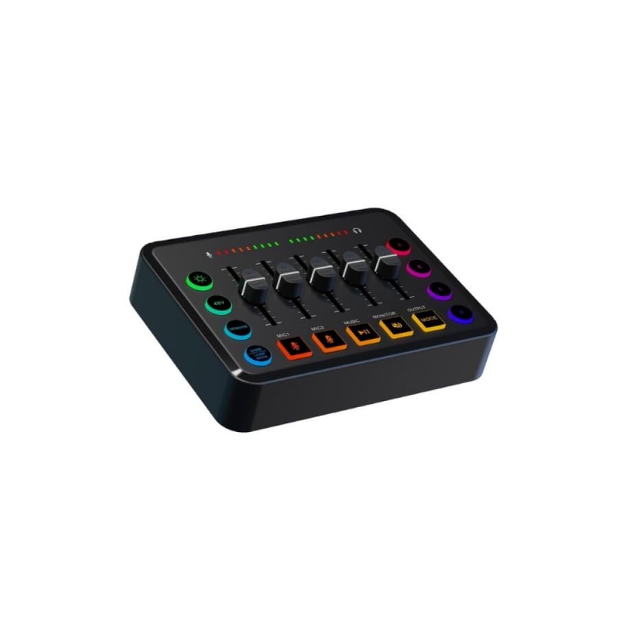 ماكسر صوت F9 Live RGB للبث والتسجيل مع واجهة XLR