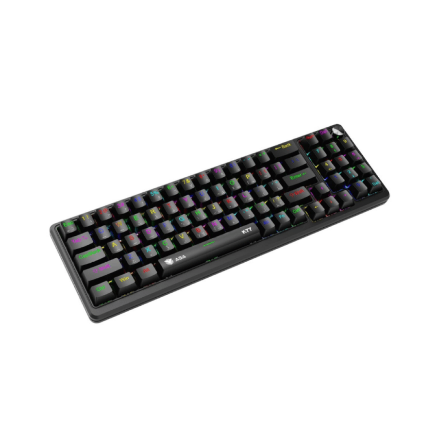 كيبورد ألعاب ميكانيكي مدمج - K77 Mechanical RGB Keyboard لوحة أرقام وبكرة وسائط