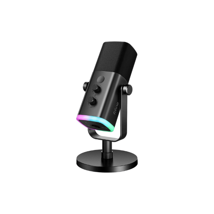 مايكروفون FIFINE AmpliGame AM8 RGB USB/XLR Dynamic أسود
