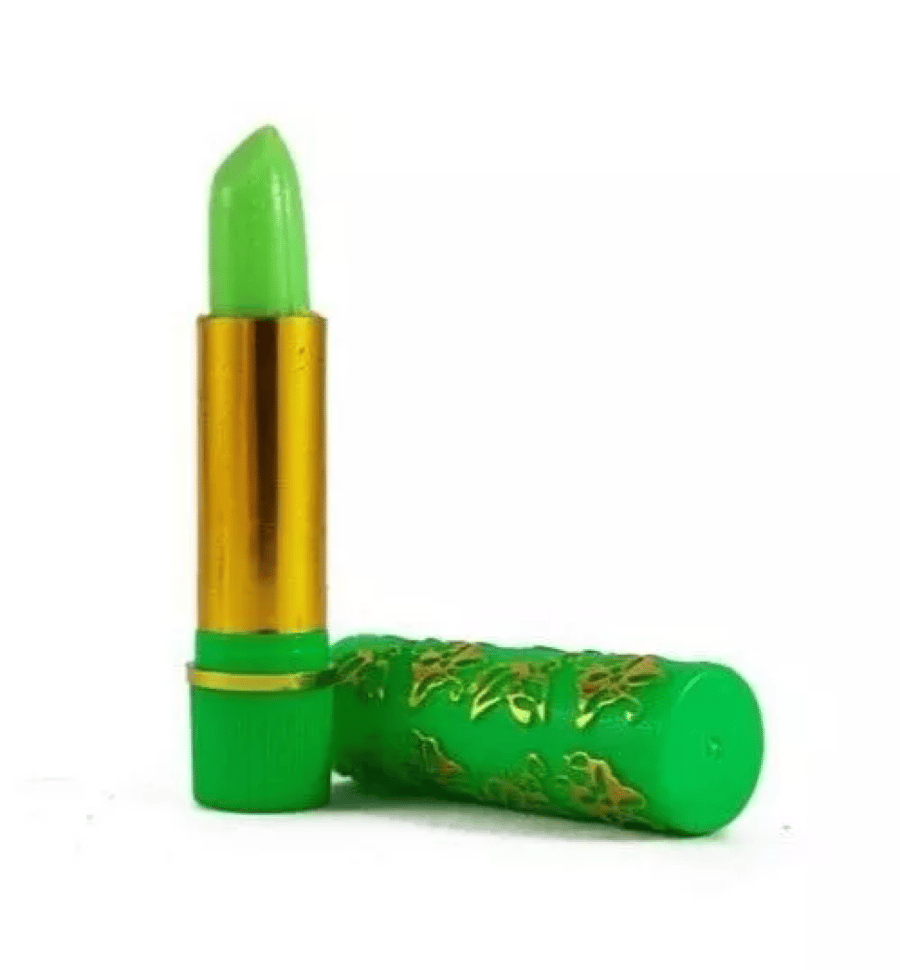 Magical green lip gloss, moisturizing with a pink color and a fragrant scent, also long-lasting from Hair Cosmetics