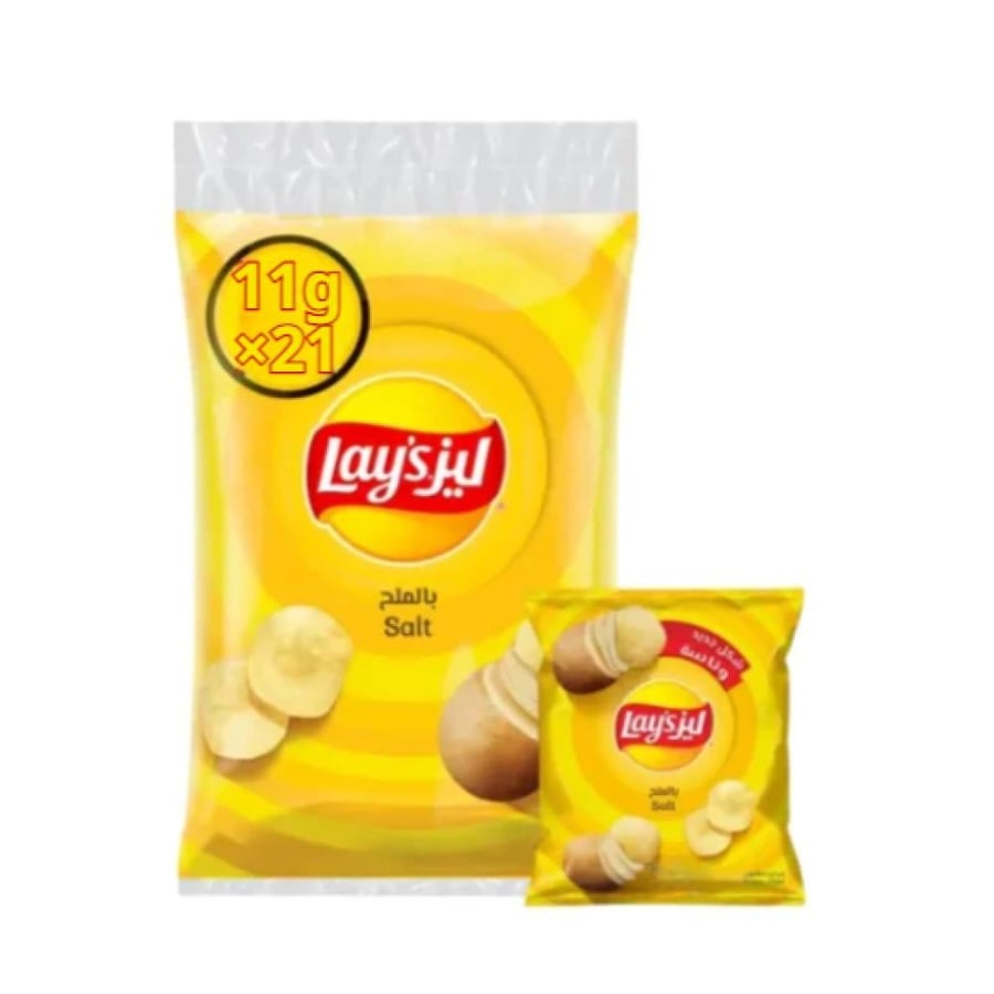 شيبس ليز ملح 21×11جم