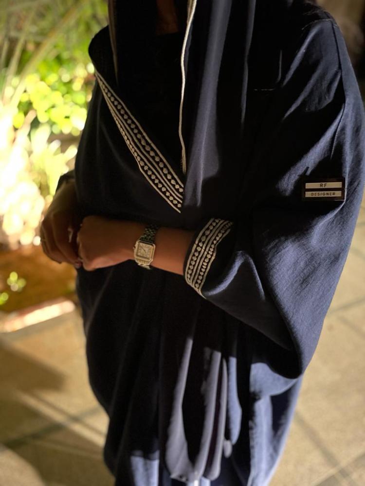 عباية بشت ملونة (كحلي)