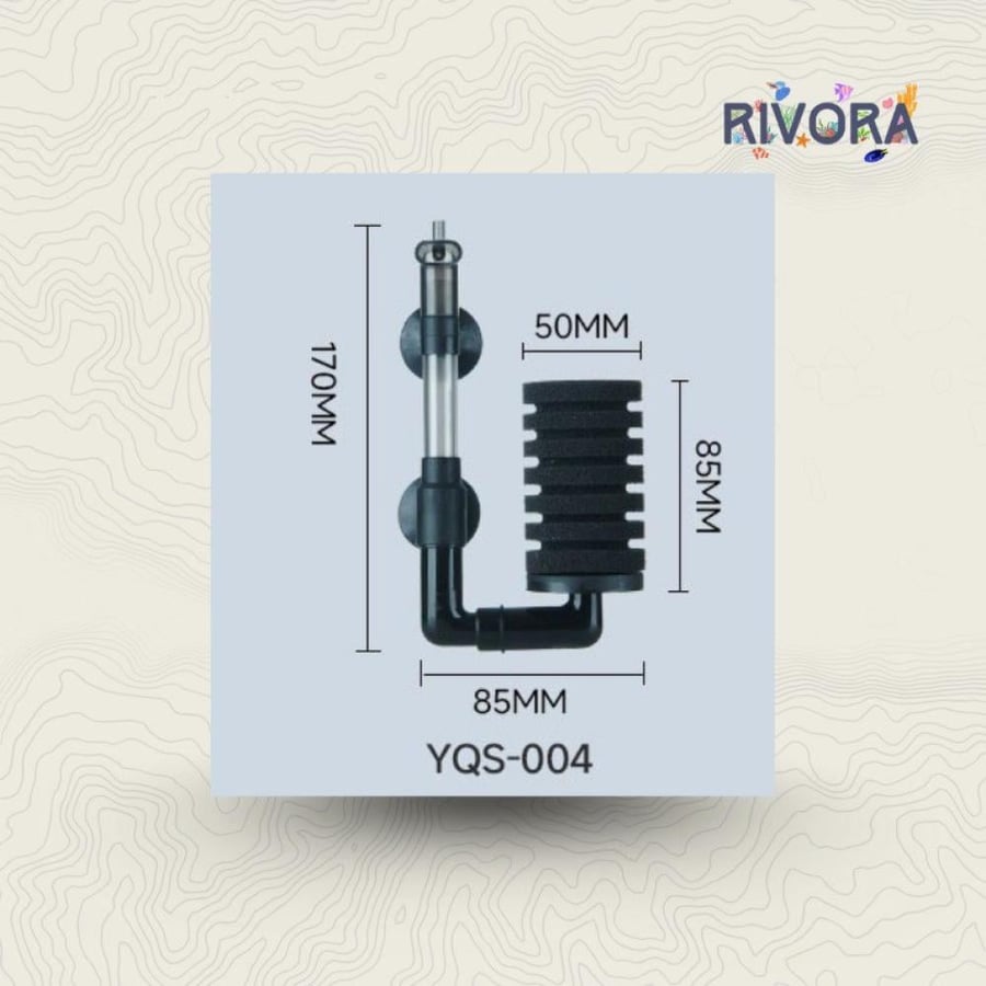 فلتر إسفنجي جداري صغير YQS-004 - Wall Mounted Sponge Filter - YQS-004