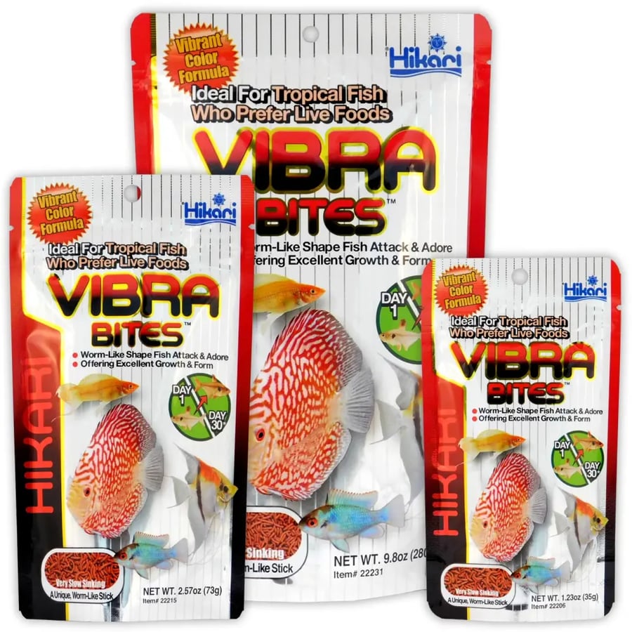اكل سمك الزينة -بديل الدود الدموي - Hikari Tropical Vibra Bites