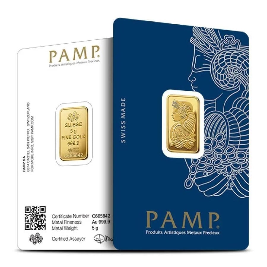 سبيكة ذهب 5 جرام PAMP عيار 24